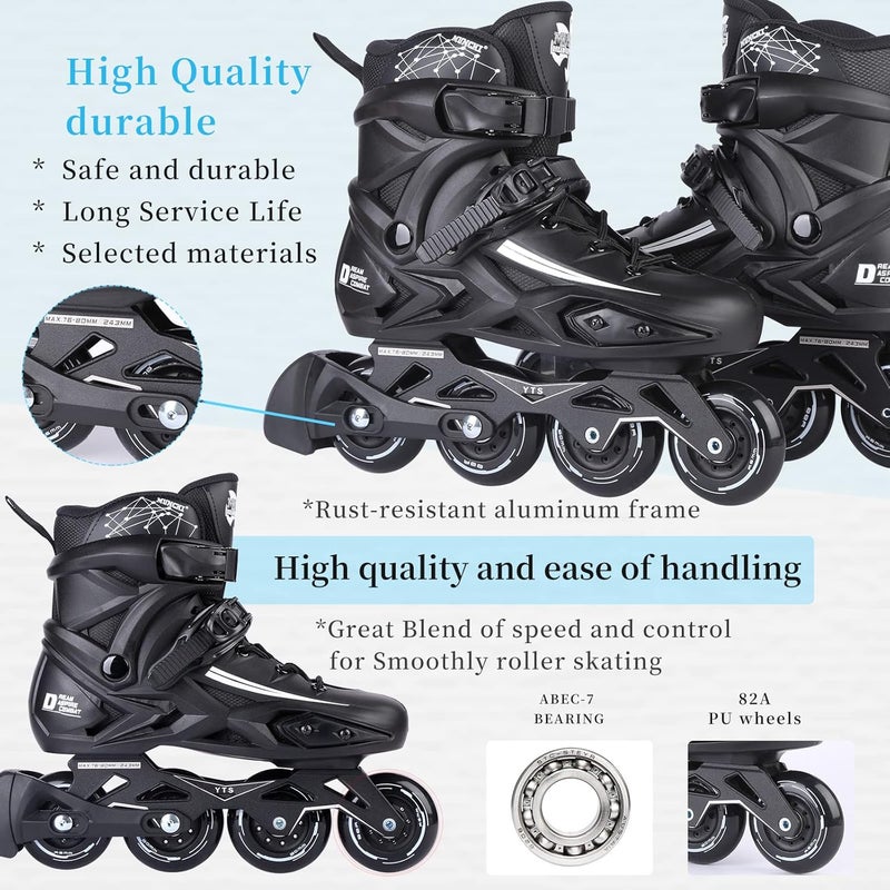 JGMLZK Inline Skates for Women and Men, High Performance Fitness Racing Aggressive Outdoor Inline Speed Skates Unisex - Image 5